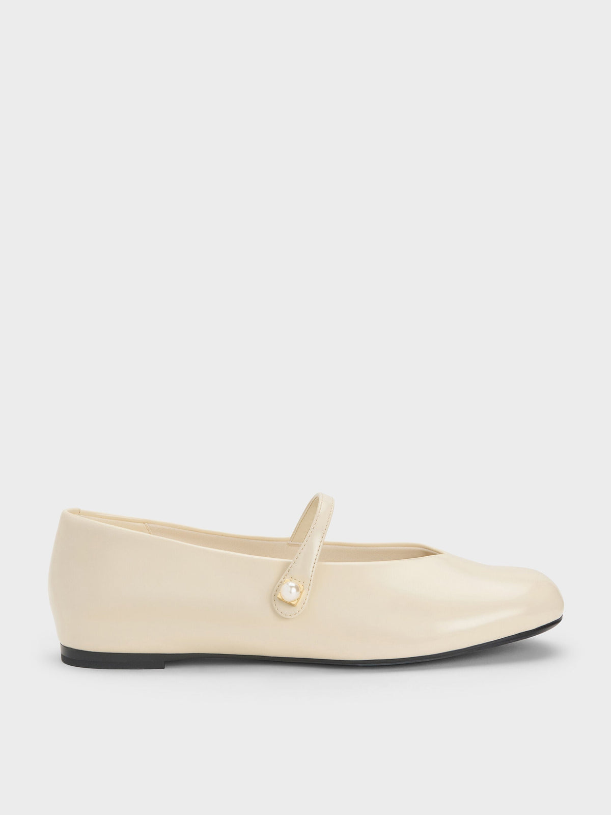 CHARLES & KEITH Trending / Marie Pearl Mary Jane Flats - Cream
