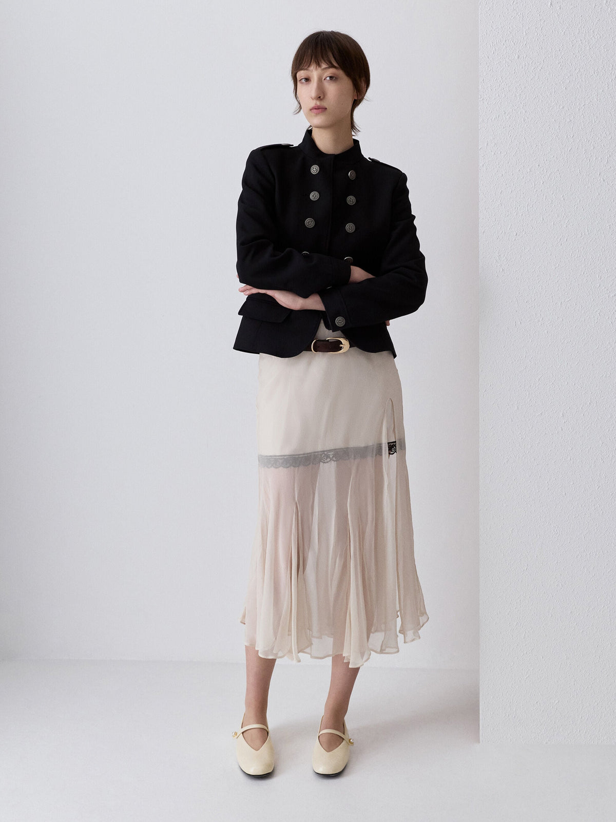 CHARLES & KEITH Trending / Marie Pearl Mary Jane Flats - Cream