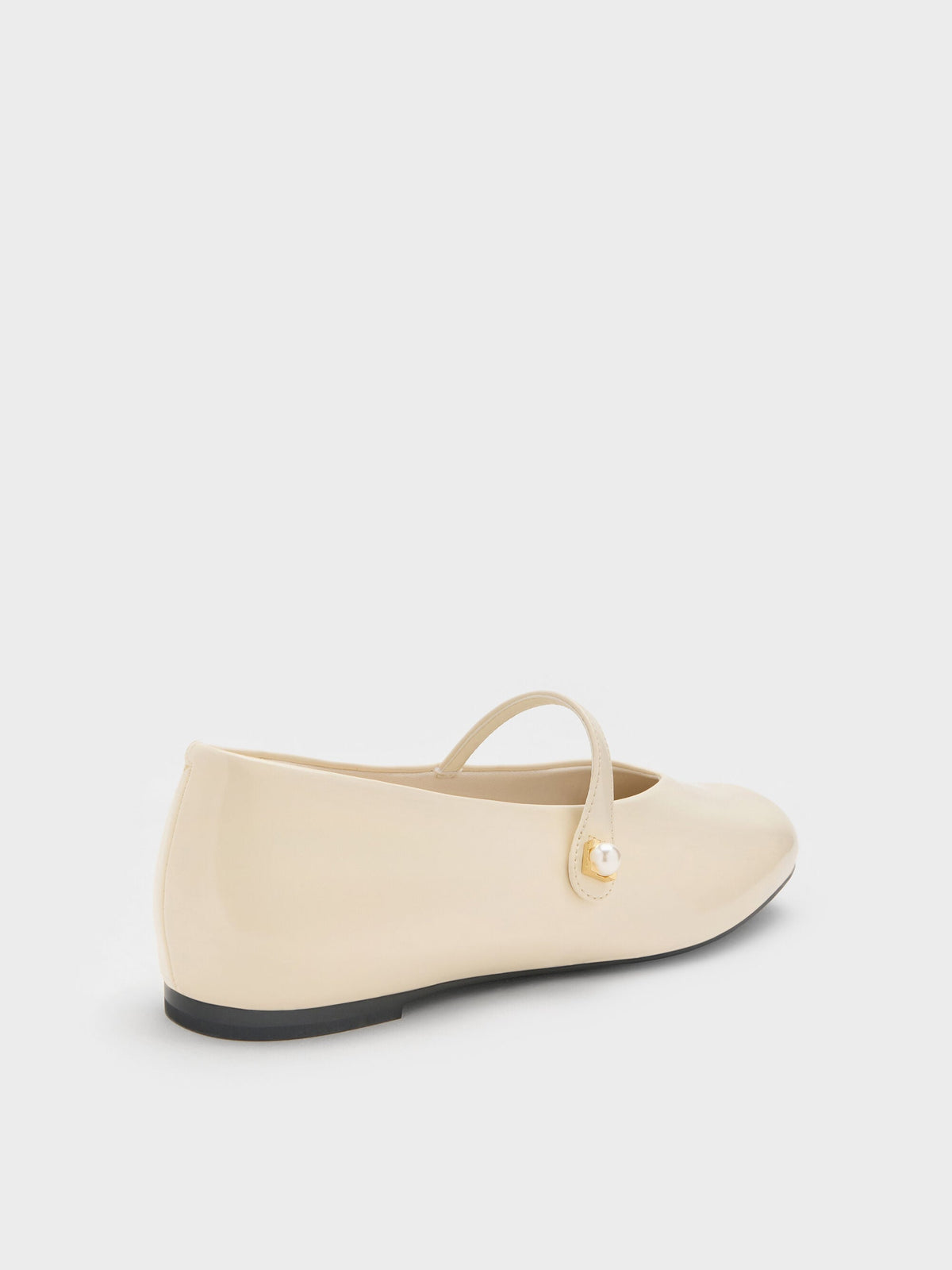 CHARLES & KEITH Trending / Marie Pearl Mary Jane Flats - Cream