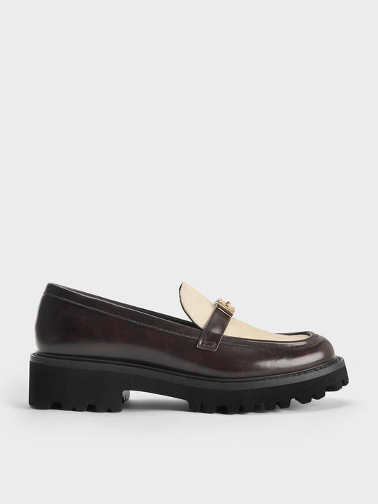 CHARLES & KEITH Premium / Lando Canvas Platform Loafers - Multi