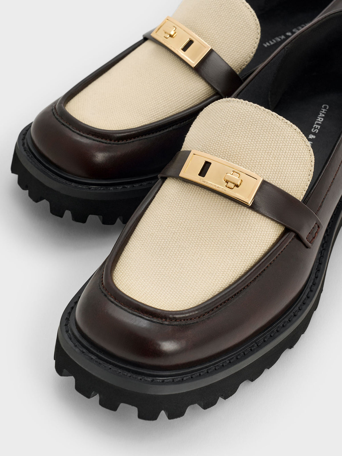CHARLES & KEITH Premium / Lando Canvas Platform Loafers - Multi