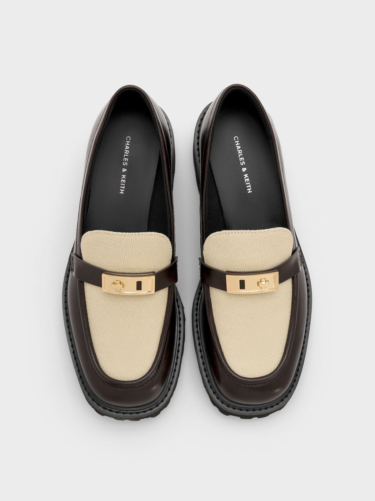 CHARLES & KEITH Premium / Lando Canvas Platform Loafers - Multi