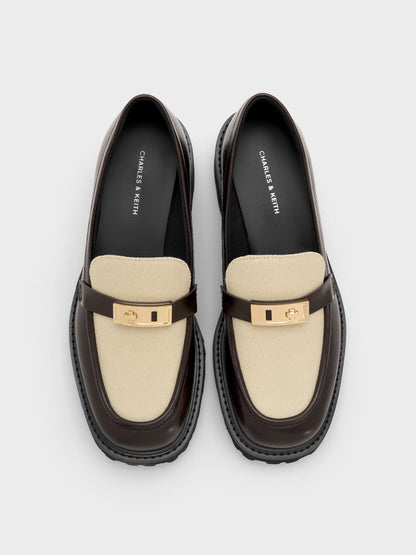 CHARLES & KEITH Premium / Lando Canvas Platform Loafers - Multi