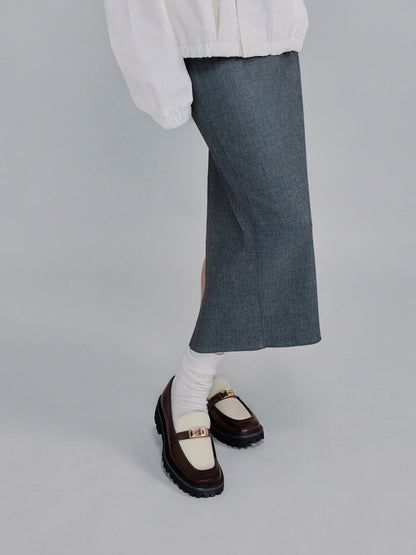 CHARLES & KEITH Premium / Lando Canvas Platform Loafers - Multi