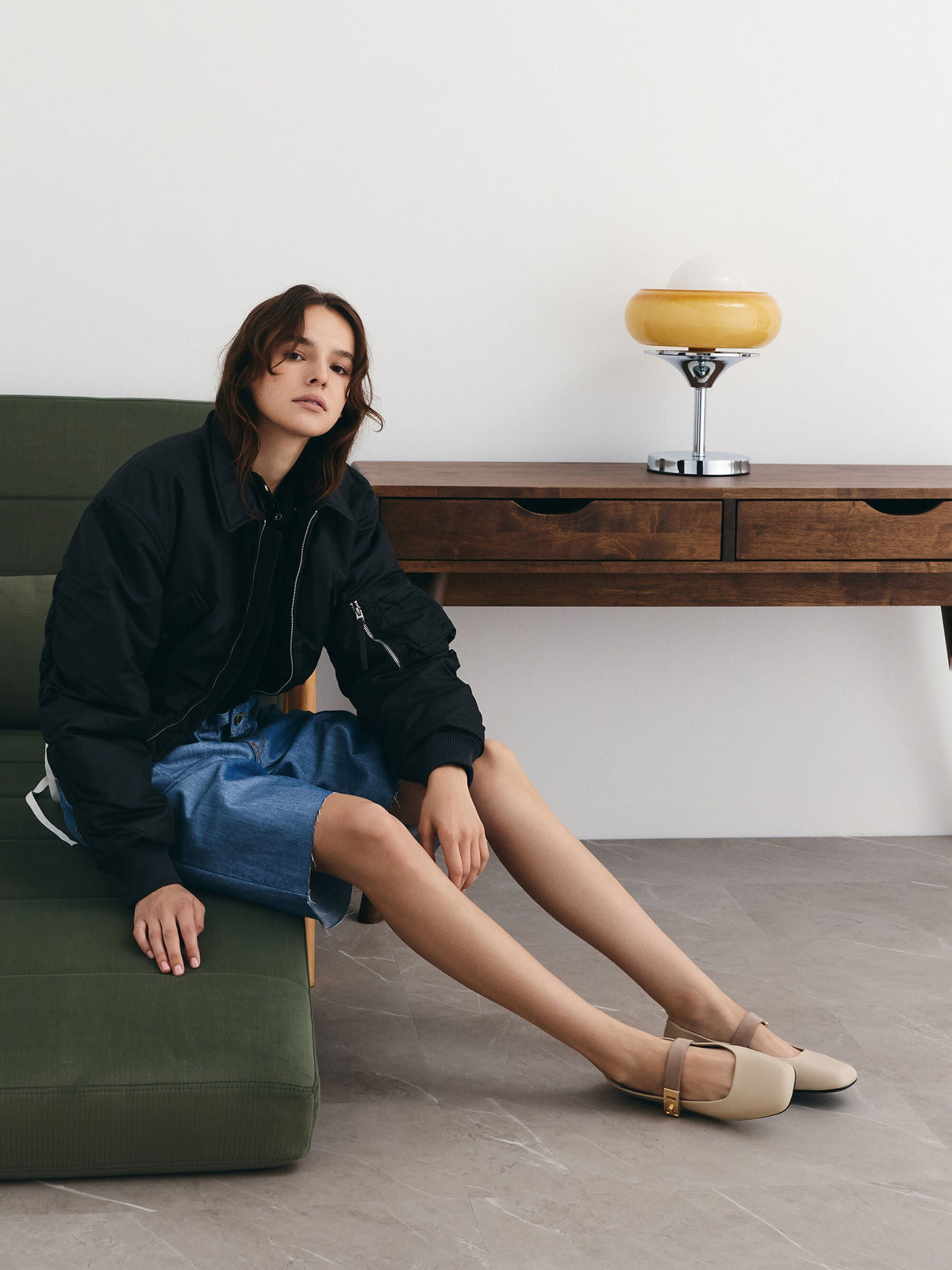 CHARLES & KEITH Quality / Lando Two-Tone Mary Jane Flats - Chalk