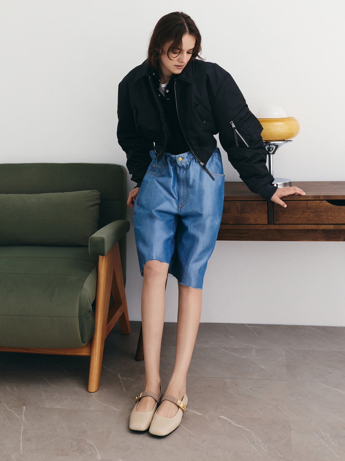 CHARLES & KEITH Quality / Lando Two-Tone Mary Jane Flats - Chalk