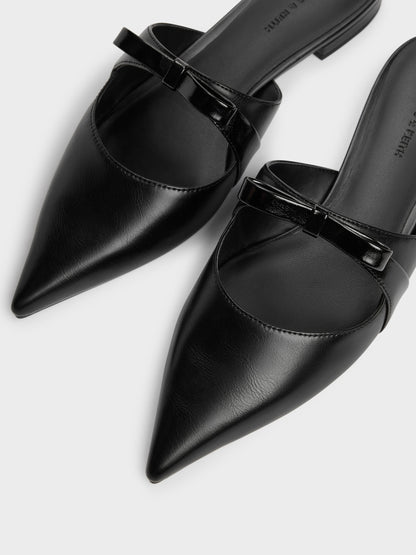 CHARLES & KEITH Top Pick / Kaleen Pointed Mules - Black