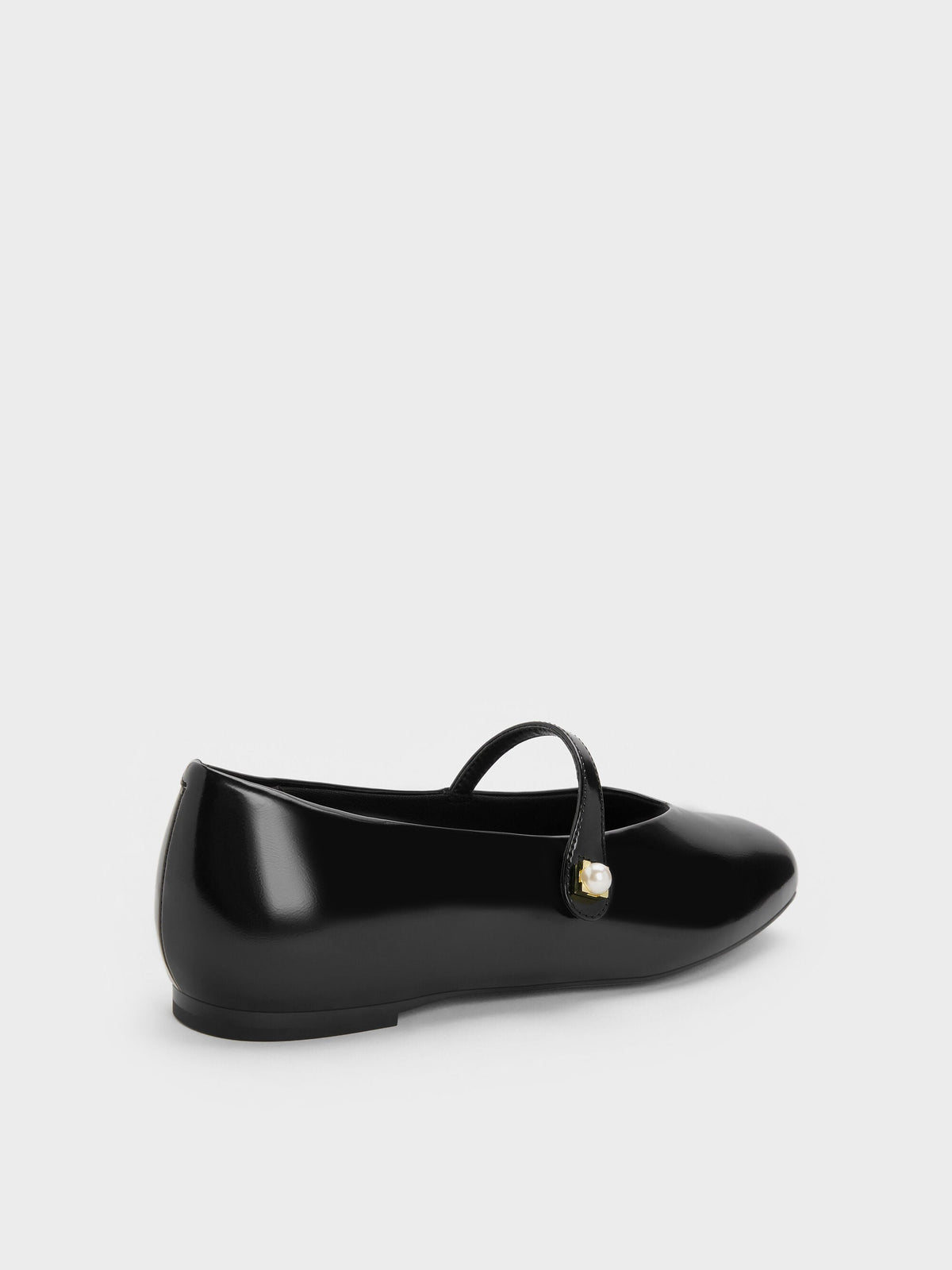 CHARLES & KEITH Popular / Marie Pearl Mary Jane Flats - Black Box