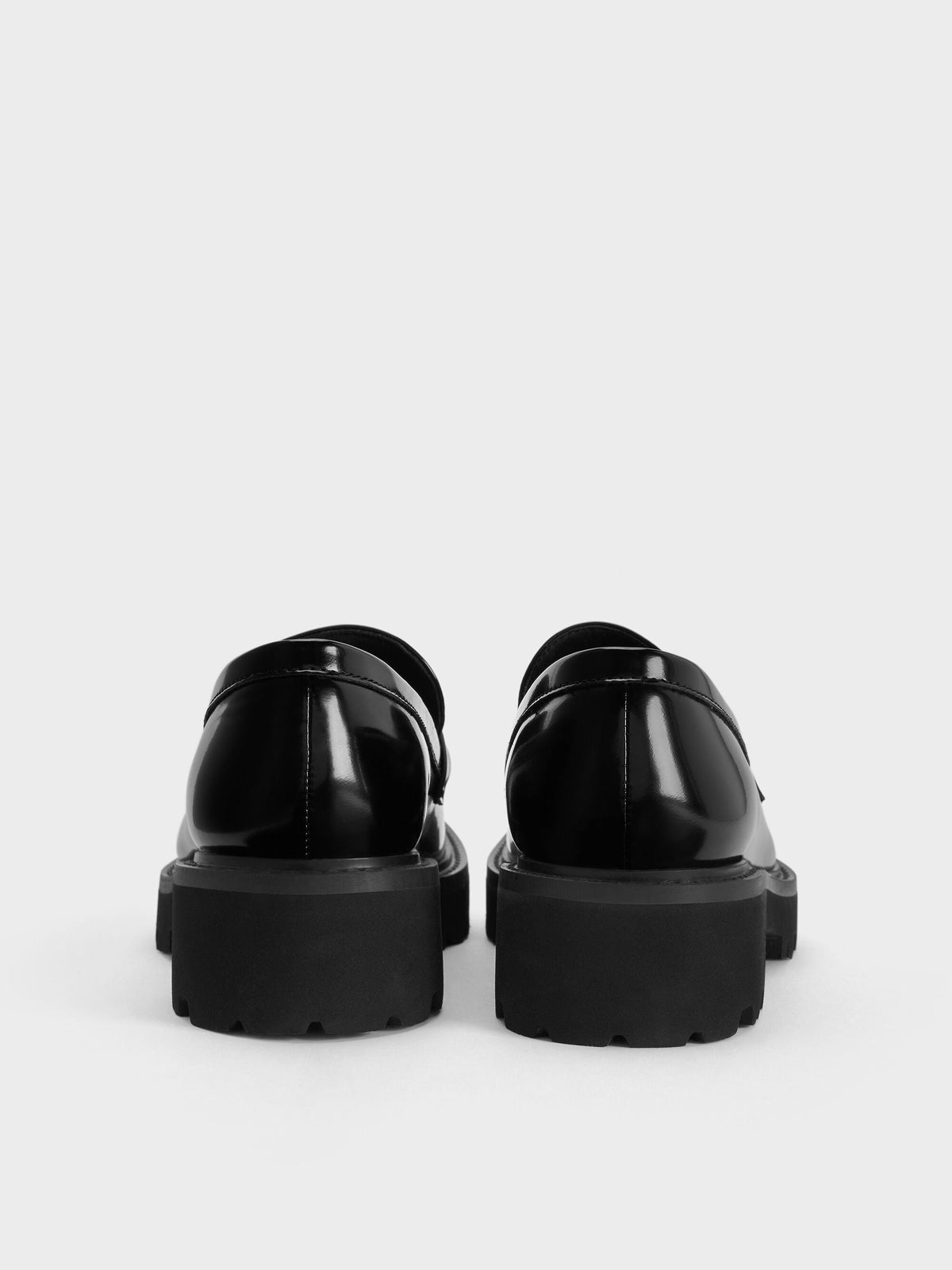 CHARLES & KEITH Best Seller / Lando Platform Loafers - Black Box