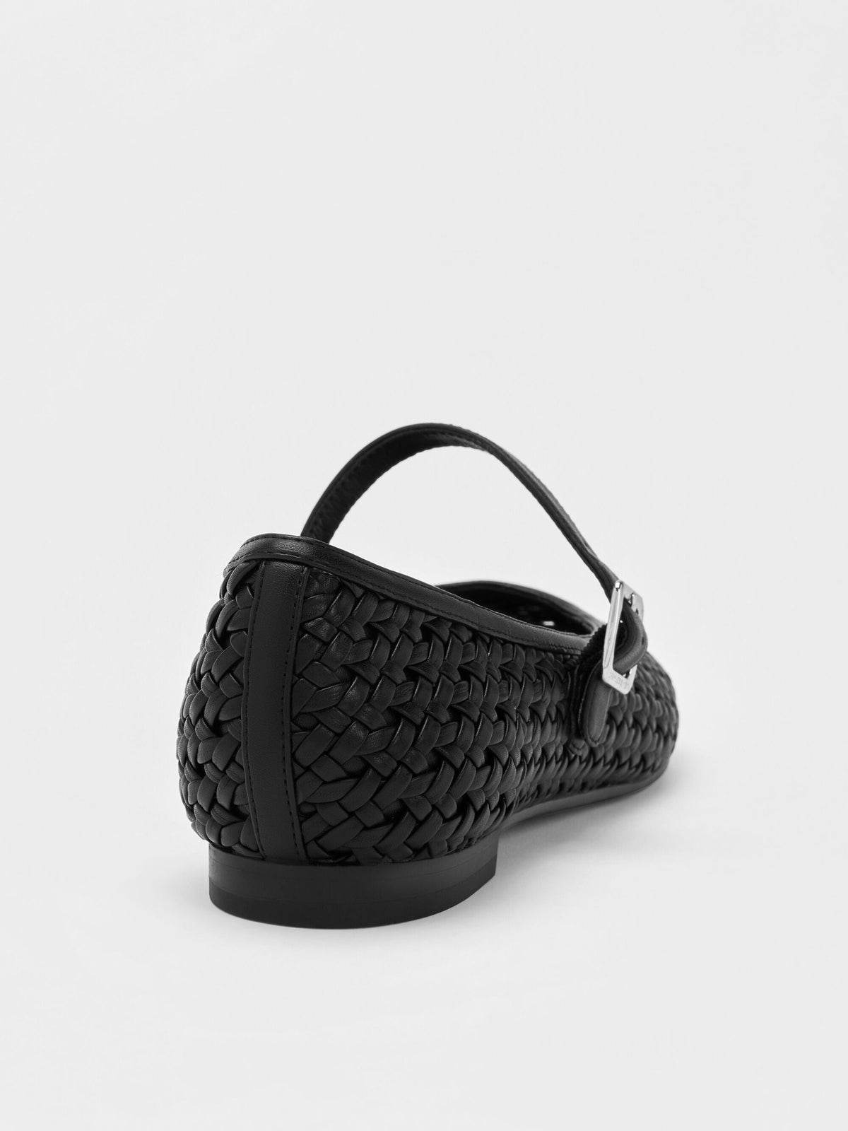 CHARLES & KEITH Classic / Woven Mary Jane Flats - Black