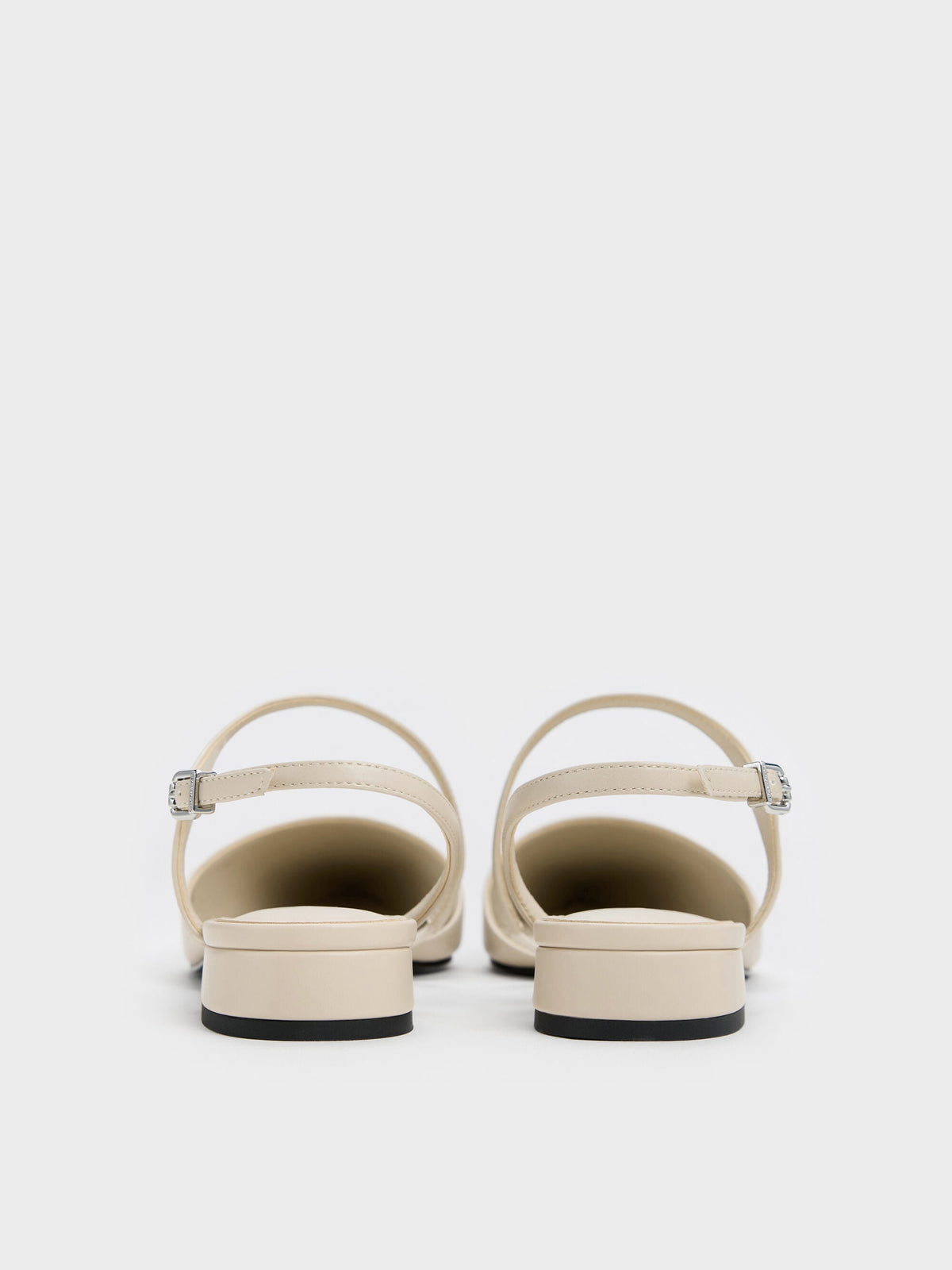 CHARLES & KEITH Customer Favorite / Cordelia Pointed Slingback Flats - Chalk