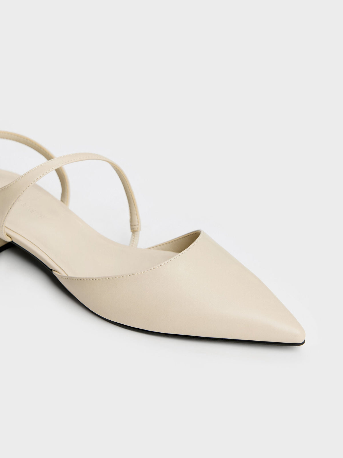 CHARLES & KEITH Customer Favorite / Cordelia Pointed Slingback Flats - Chalk