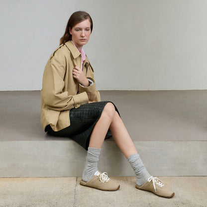 CHARLES & KEITH Trending / Lace-Up Sneaker Mules - Taupe