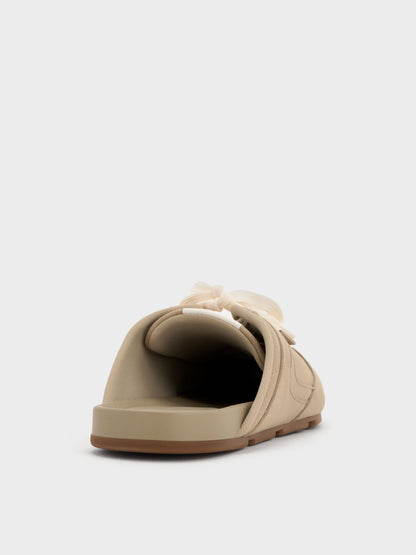 CHARLES & KEITH Trending / Lace-Up Sneaker Mules - Taupe