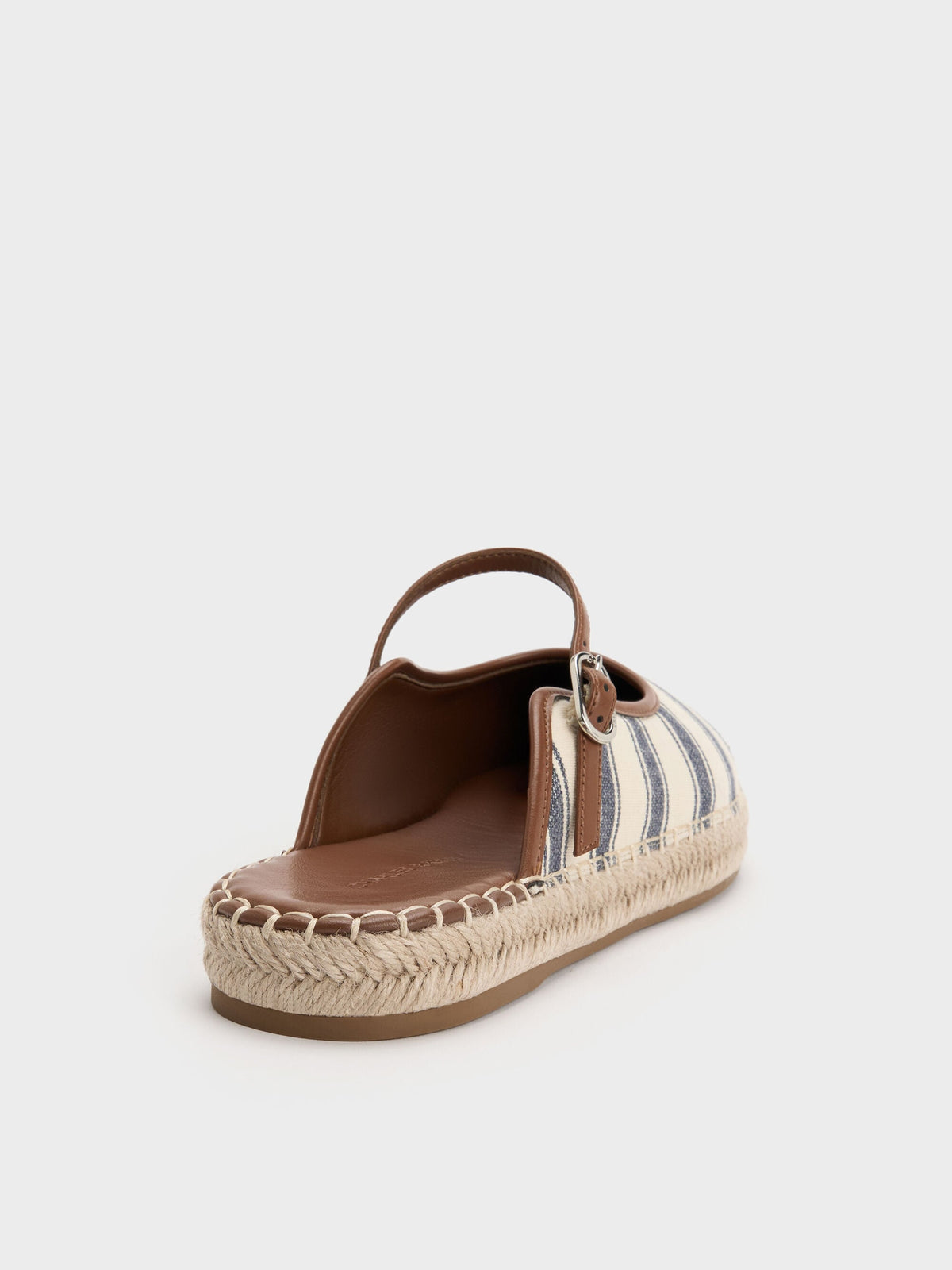 CHARLES & KEITH Deals / Striped Mary Jane Espadrille Mules - Dark Blue