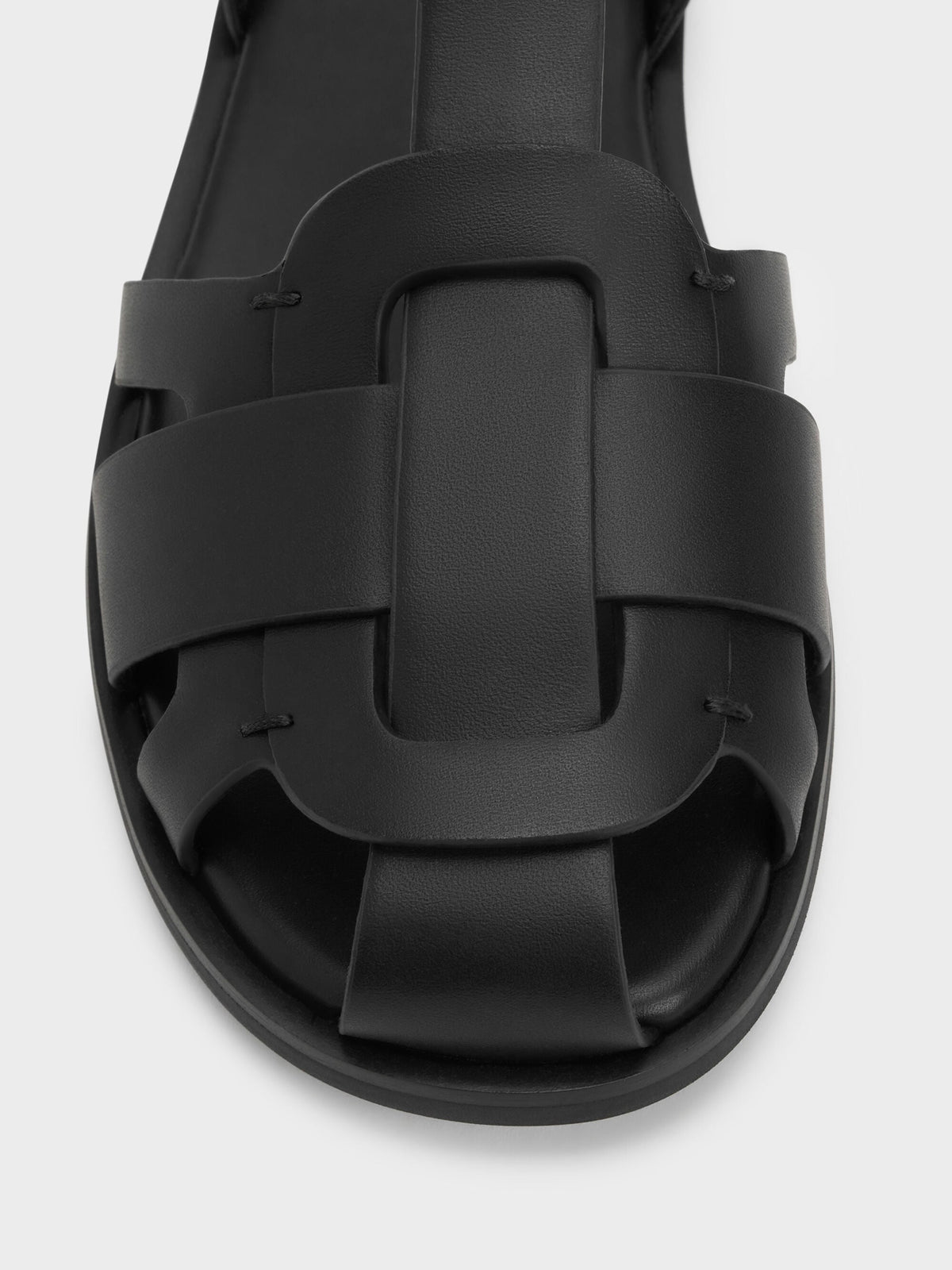 CHARLES & KEITH Recommended / Easley T-Bar Caged Sandals - Black