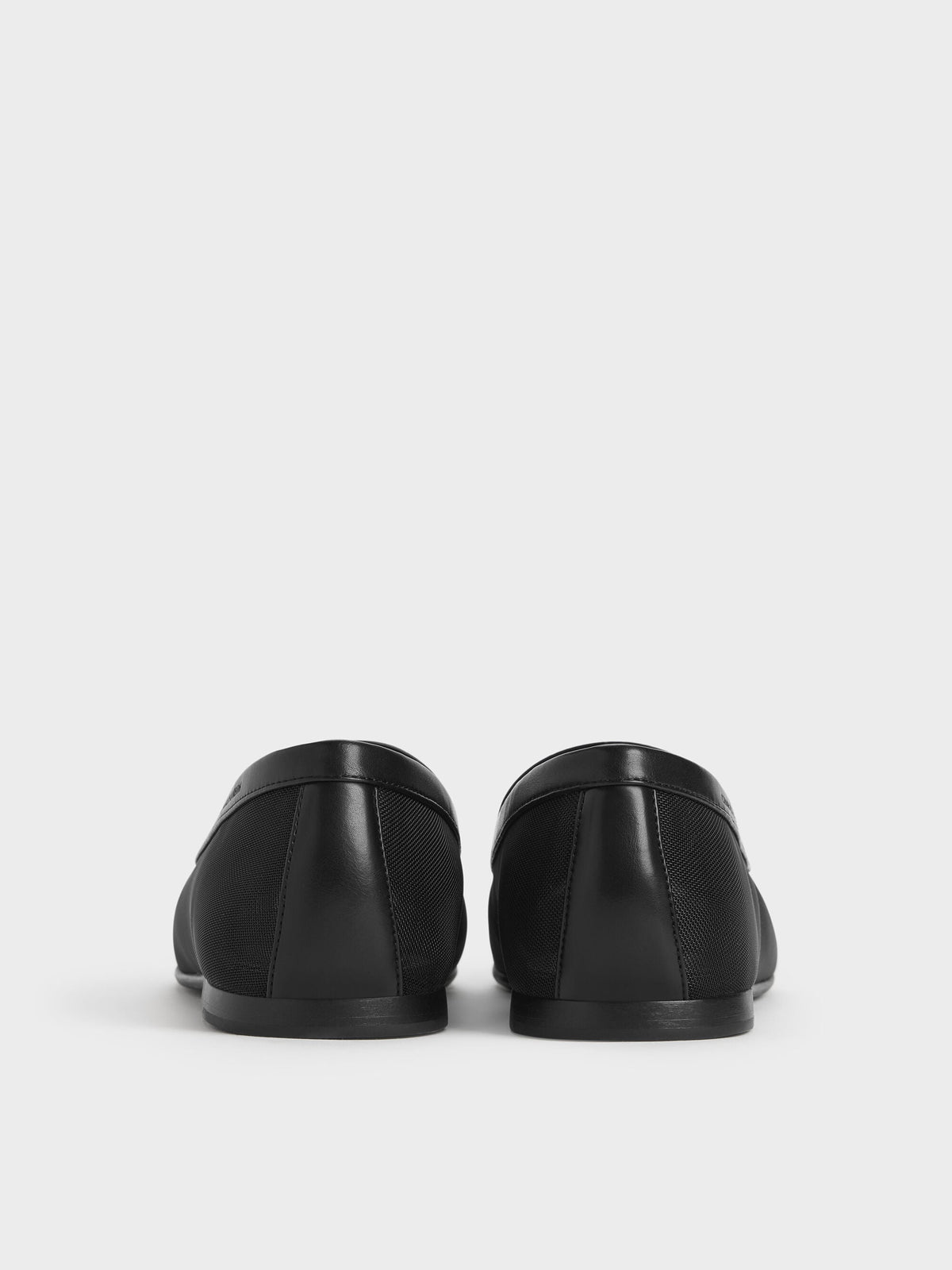 CHARLES & KEITH Popular / Mackie Mesh Loafers - Black Textured