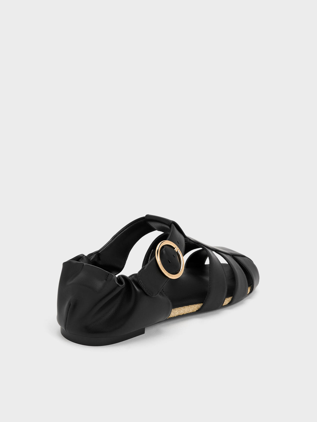CHARLES & KEITH Trusted / Caged Flat Espadrilles - Black