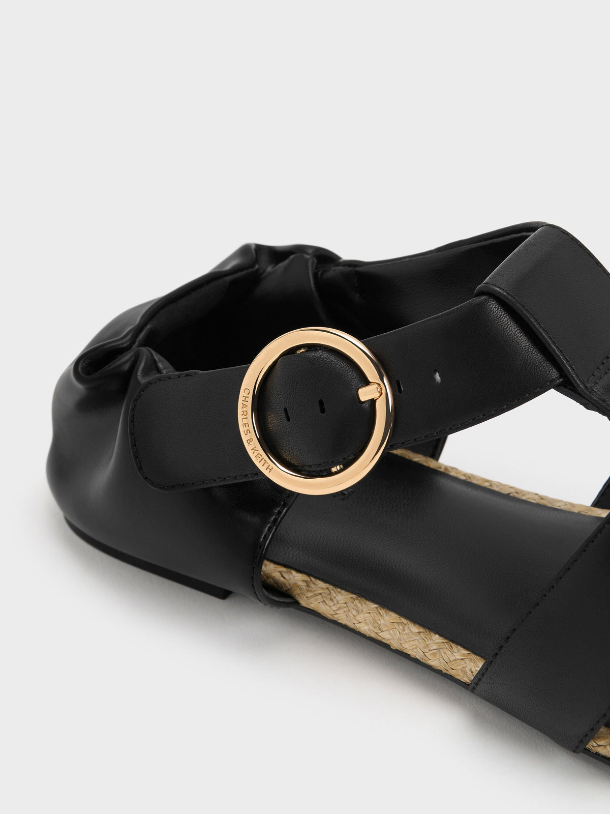 CHARLES & KEITH Trusted / Caged Flat Espadrilles - Black