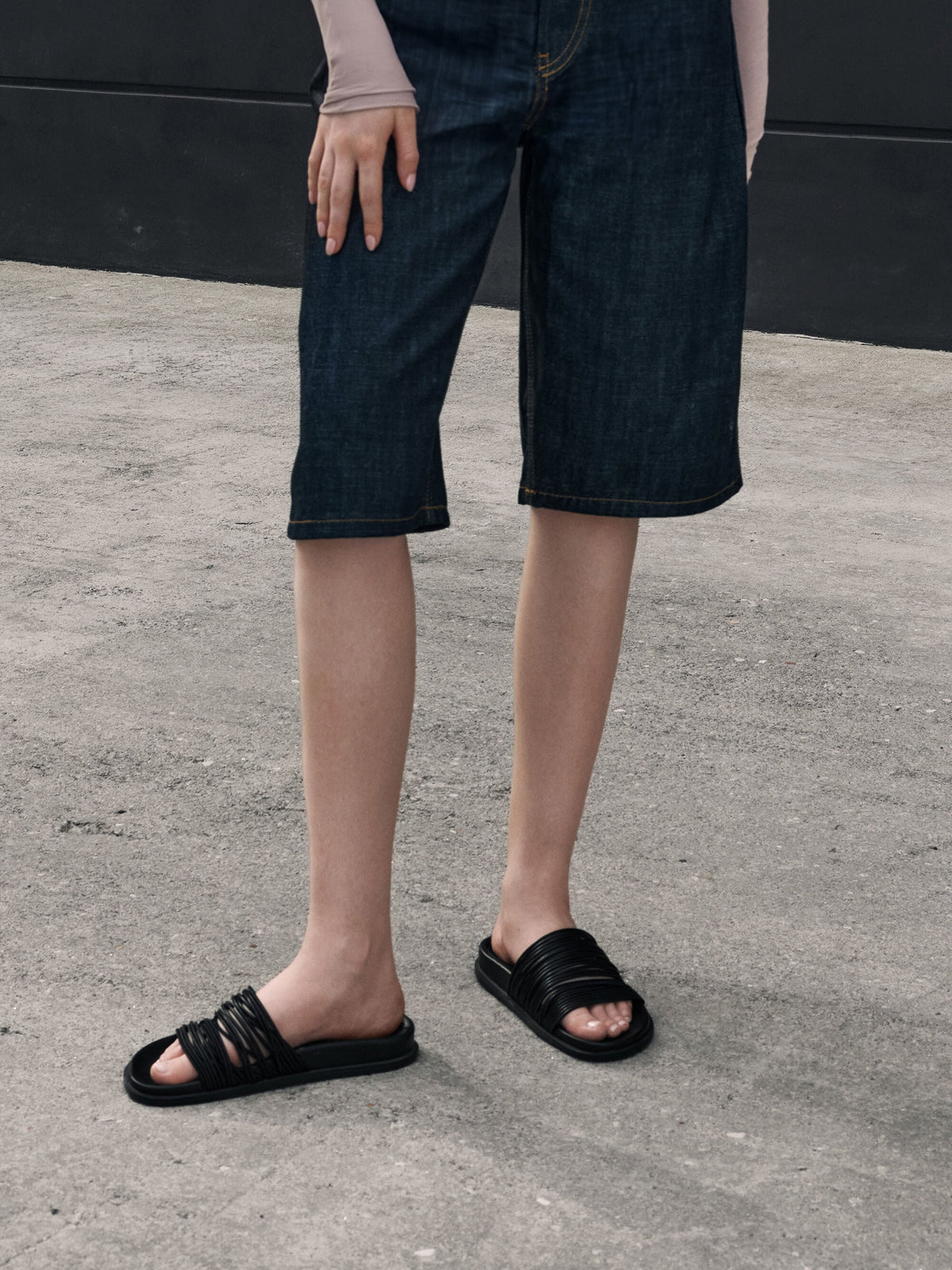 CHARLES & KEITH Signature / Fianna Strappy Slide Sandals - Black