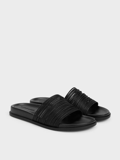 CHARLES & KEITH Signature / Fianna Strappy Slide Sandals - Black