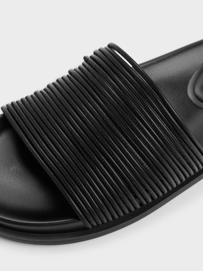 CHARLES & KEITH Signature / Fianna Strappy Slide Sandals - Black