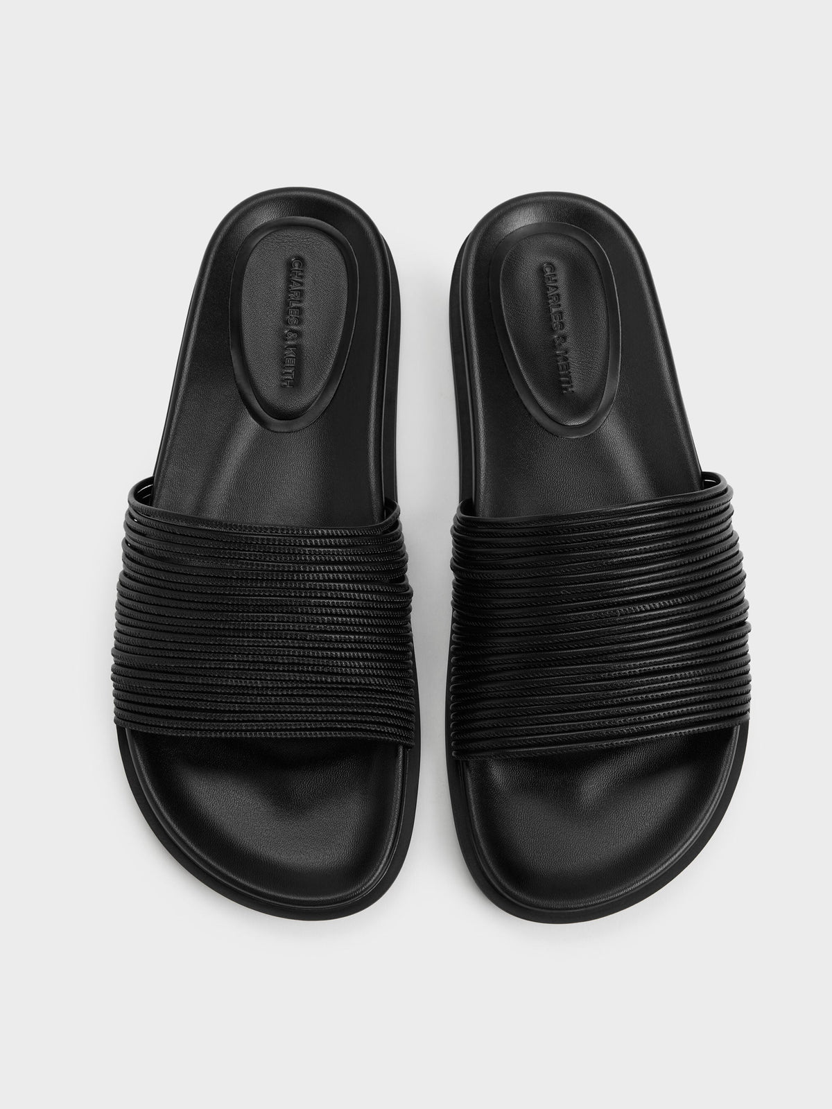 CHARLES & KEITH Signature / Fianna Strappy Slide Sandals - Black