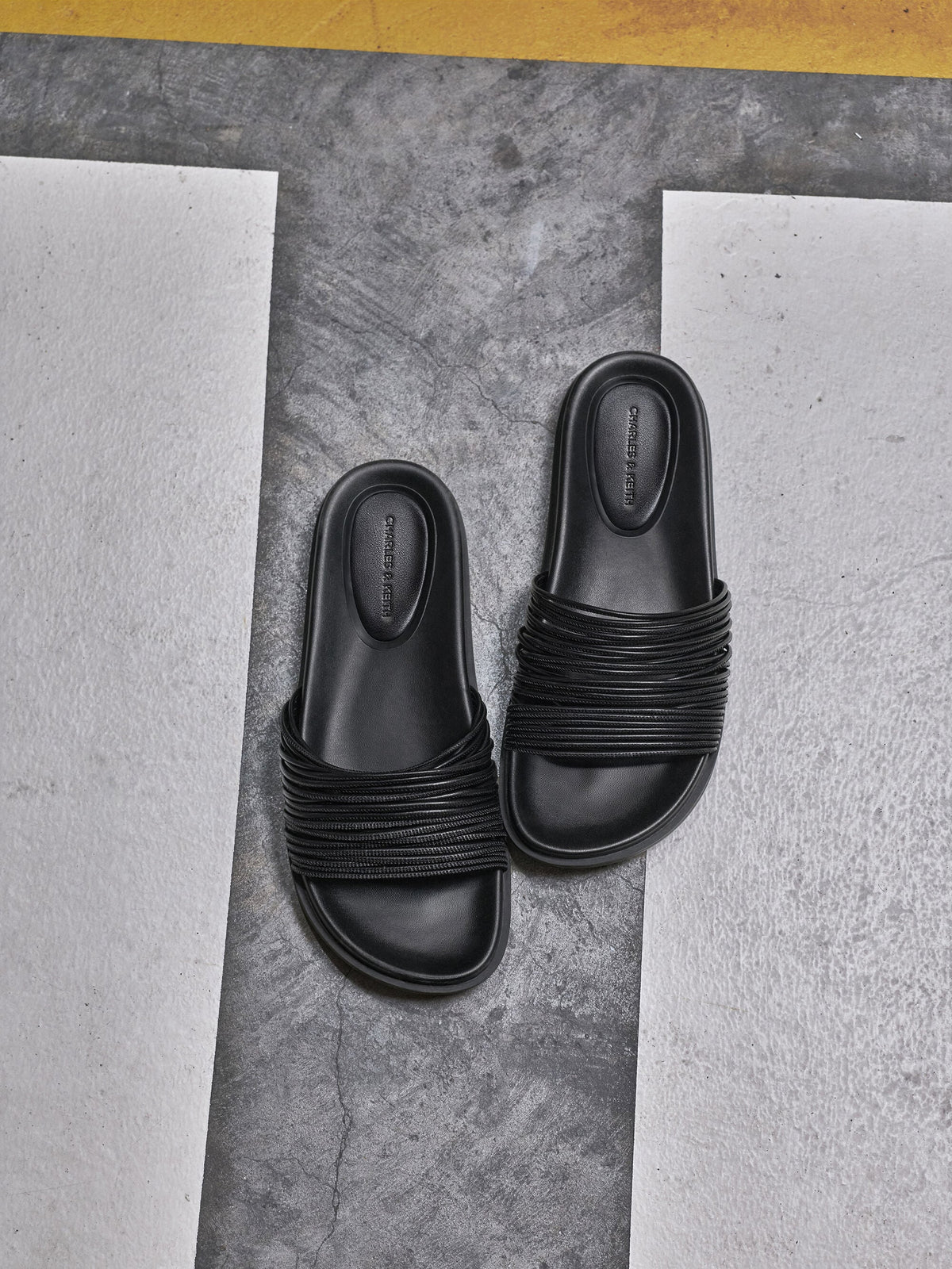 CHARLES & KEITH Signature / Fianna Strappy Slide Sandals - Black