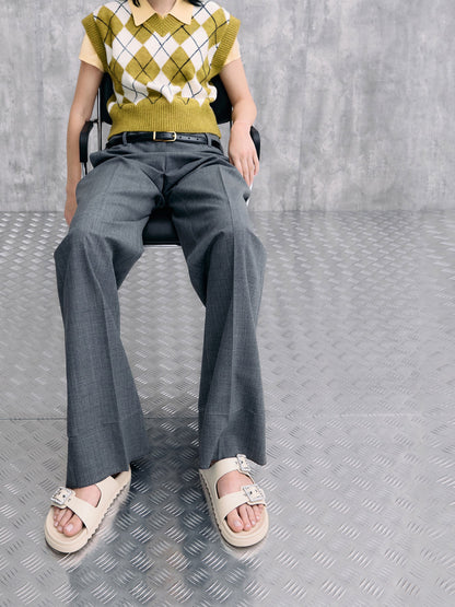 CHARLES & KEITH Trusted / Gem-Buckle Double-Strap Sandals - Chalk