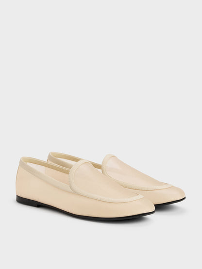 CHARLES & KEITH Latest / Mackie Mesh Loafers - Beige