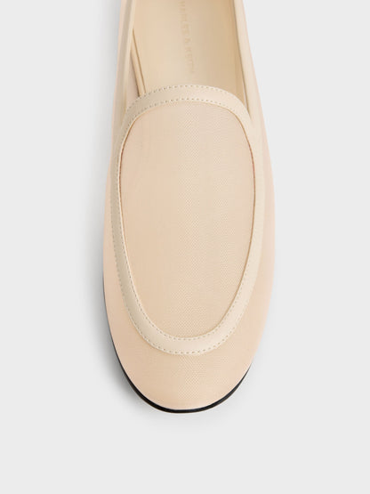 CHARLES & KEITH Latest / Mackie Mesh Loafers - Beige