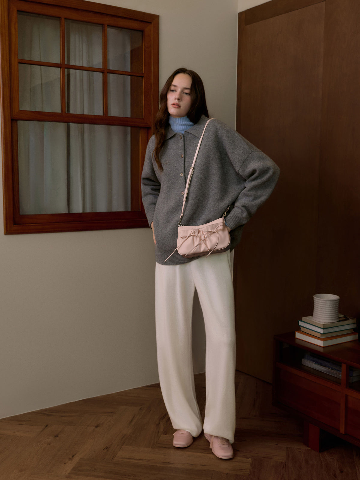 CHARLES & KEITH Sale / Satin Ruched Sneakers - Pink