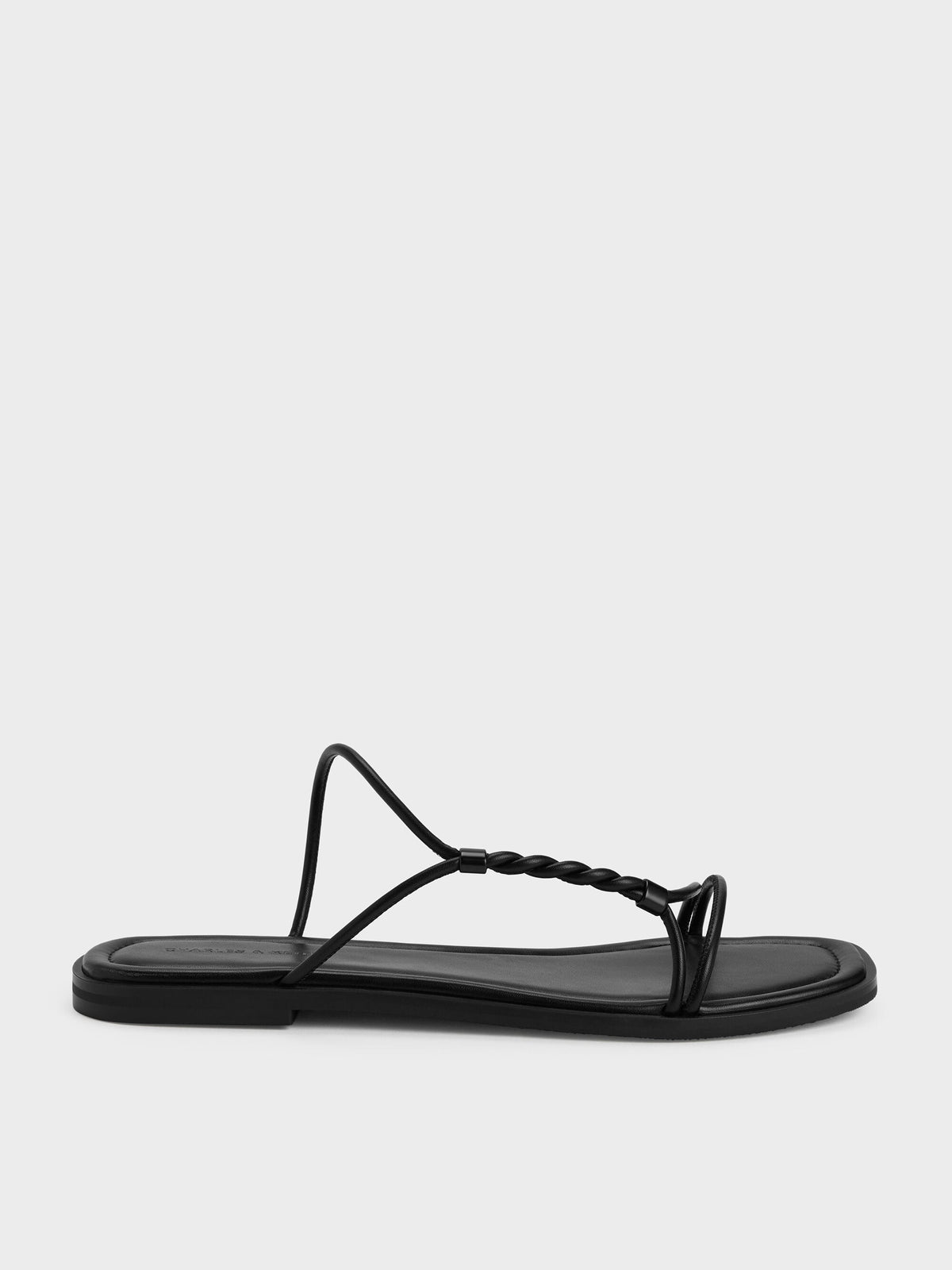 CHARLES & KEITH Special Offer / Fianna Twist-Strap Slide Sandals - Black
