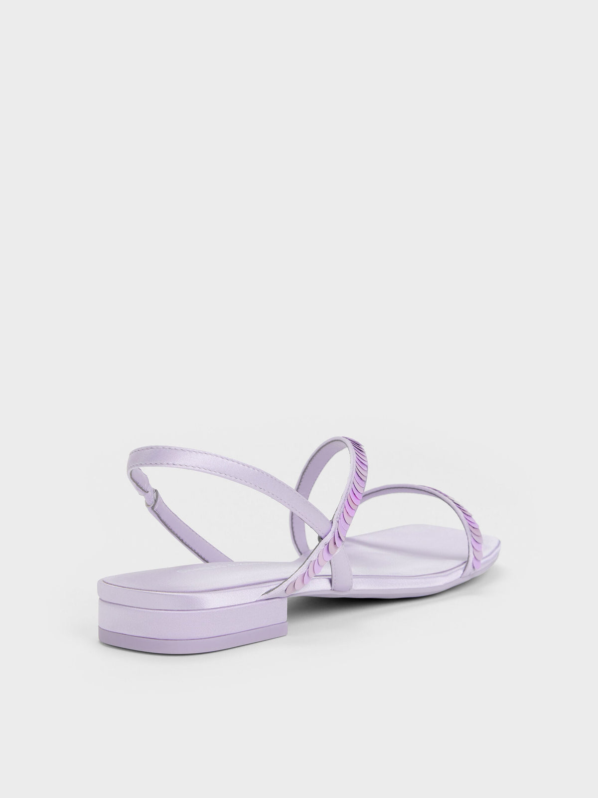 CHARLES & KEITH Great Value / Briella Sequinned Strappy Sandals - Lilac