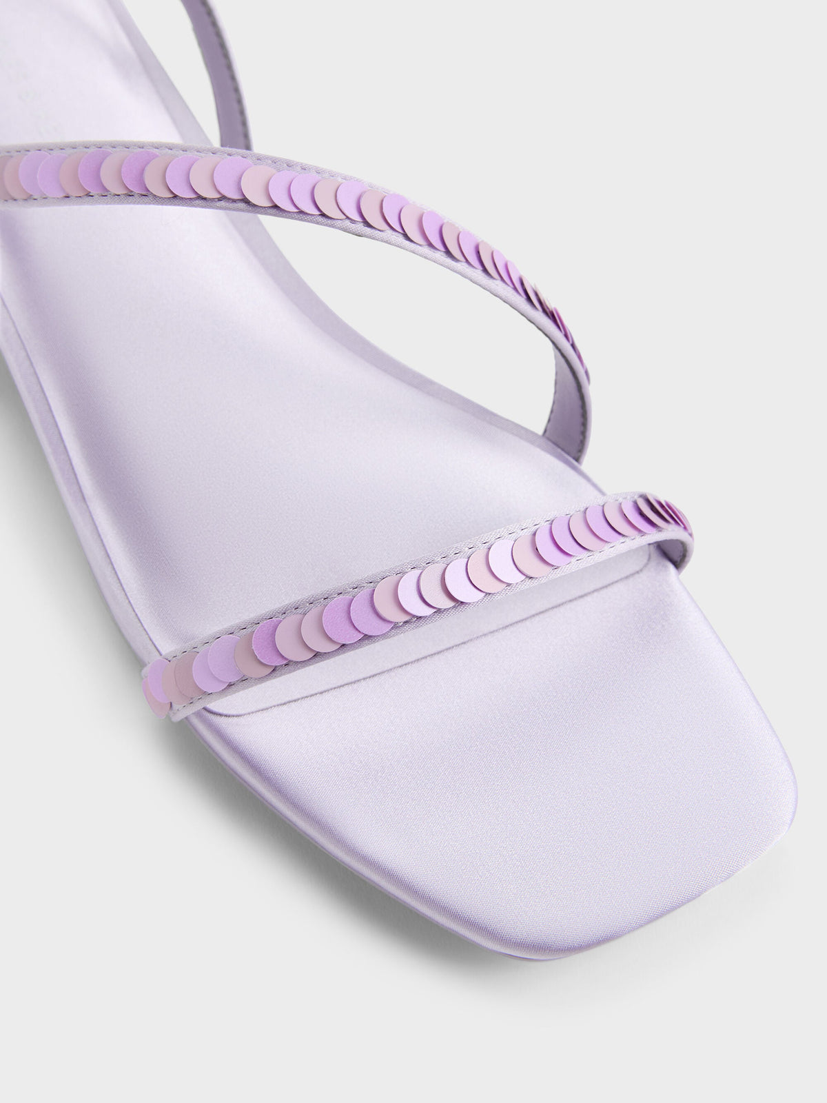 CHARLES & KEITH Great Value / Briella Sequinned Strappy Sandals - Lilac