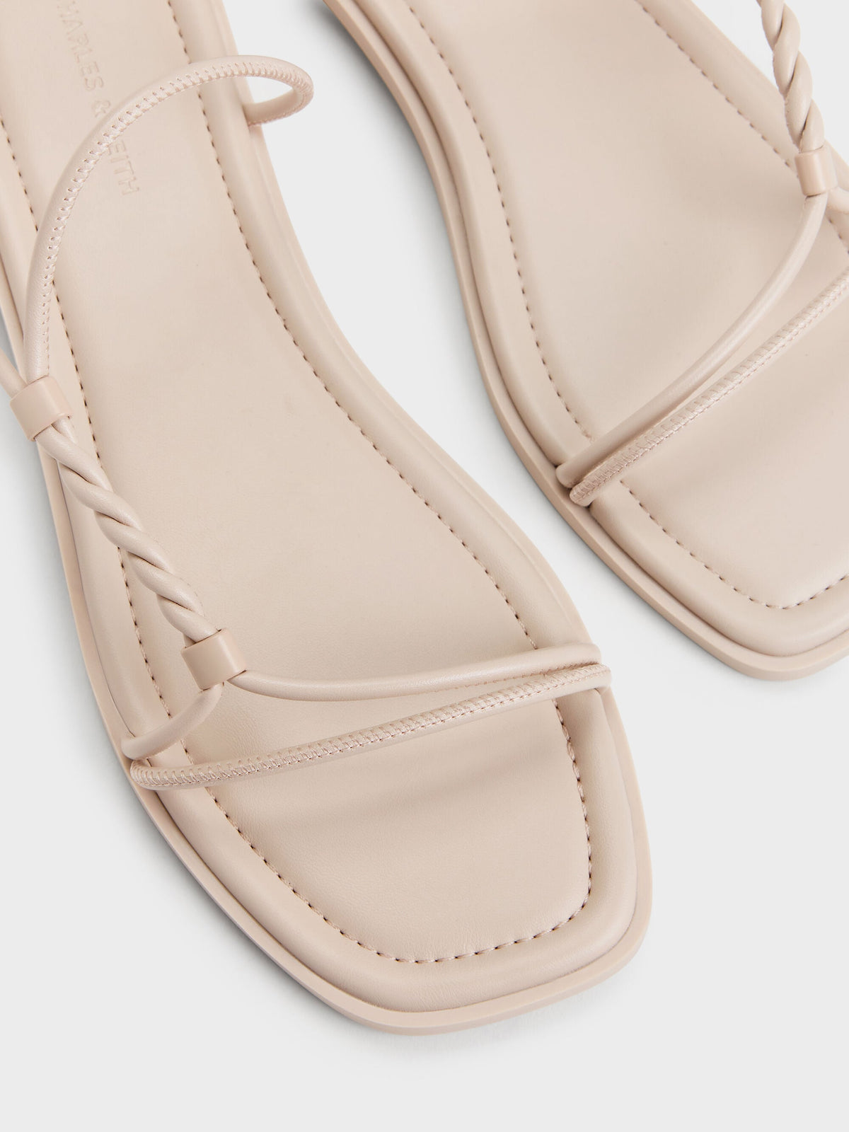 CHARLES & KEITH Best Price / Fianna Twist-Strap Slide Sandals - Beige