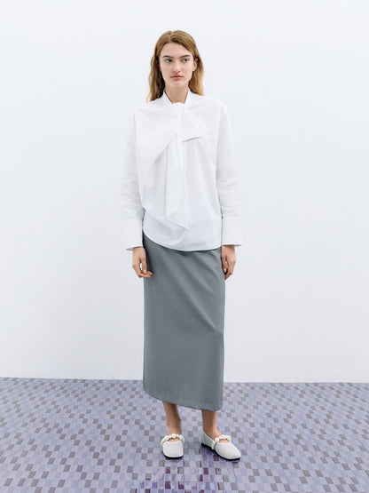 CHARLES & KEITH Latest / Leather Mesh Beaded Mary Jane Flats - Chalk