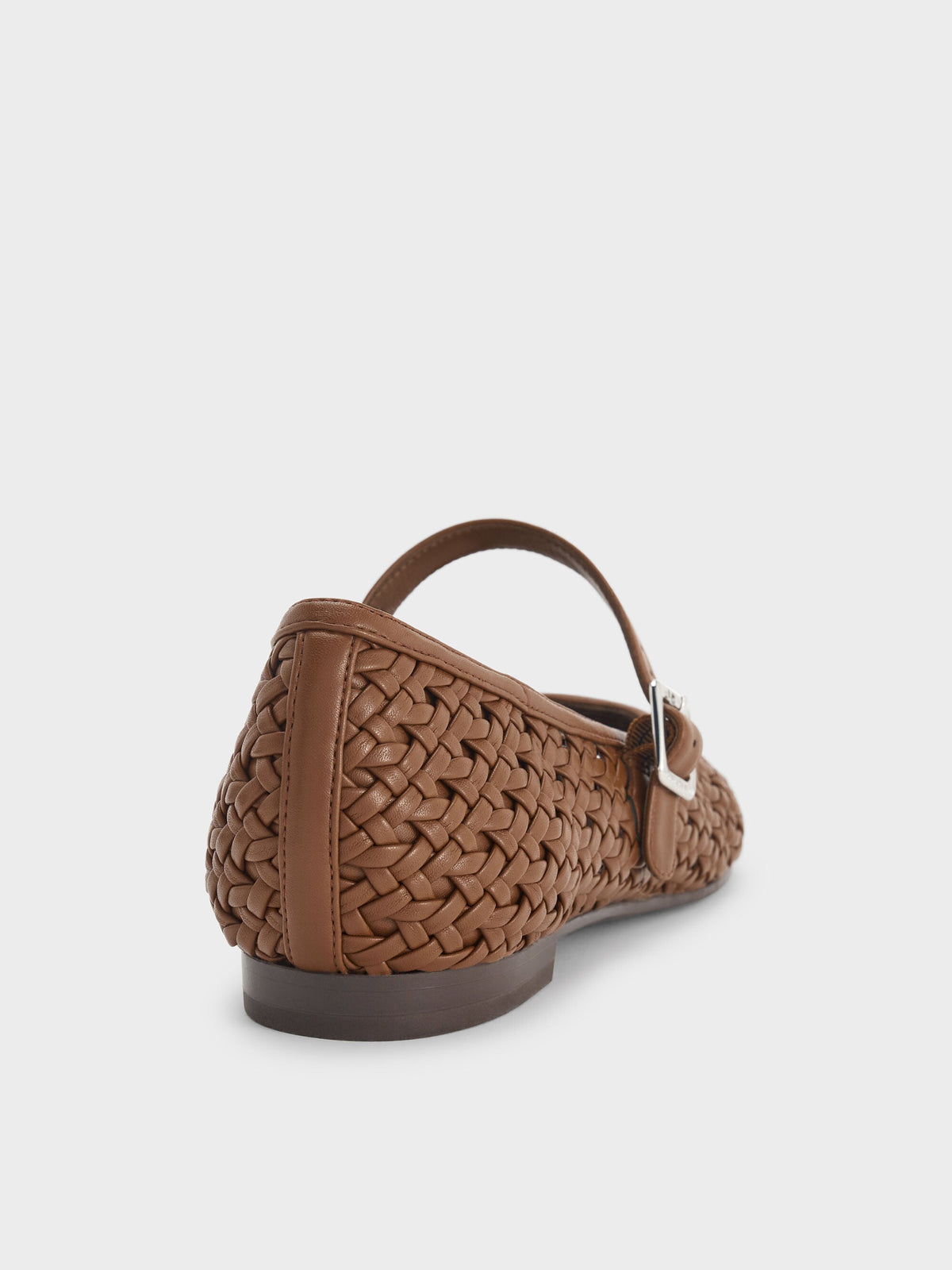 CHARLES & KEITH Featured / Woven Mary Jane Flats - Brown
