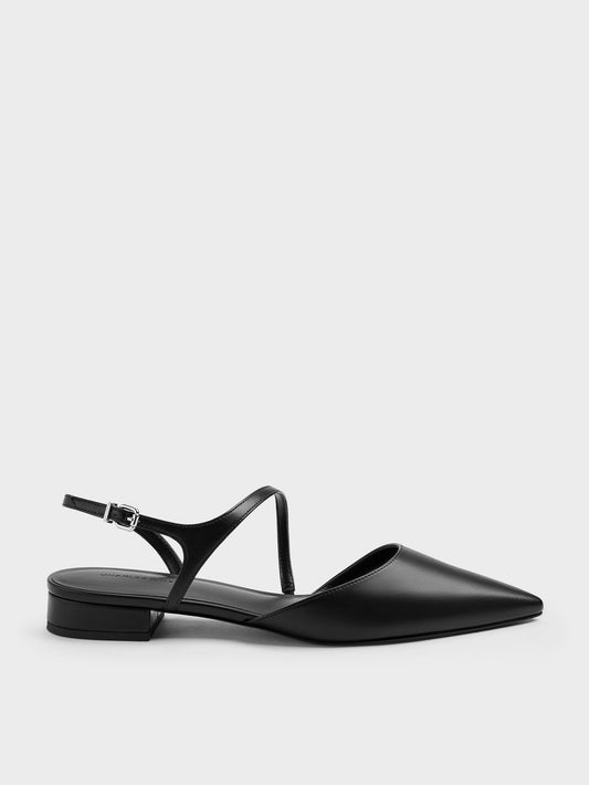 CHARLES & KEITH Deals / Cordelia Pointed Slingback Flats - Black