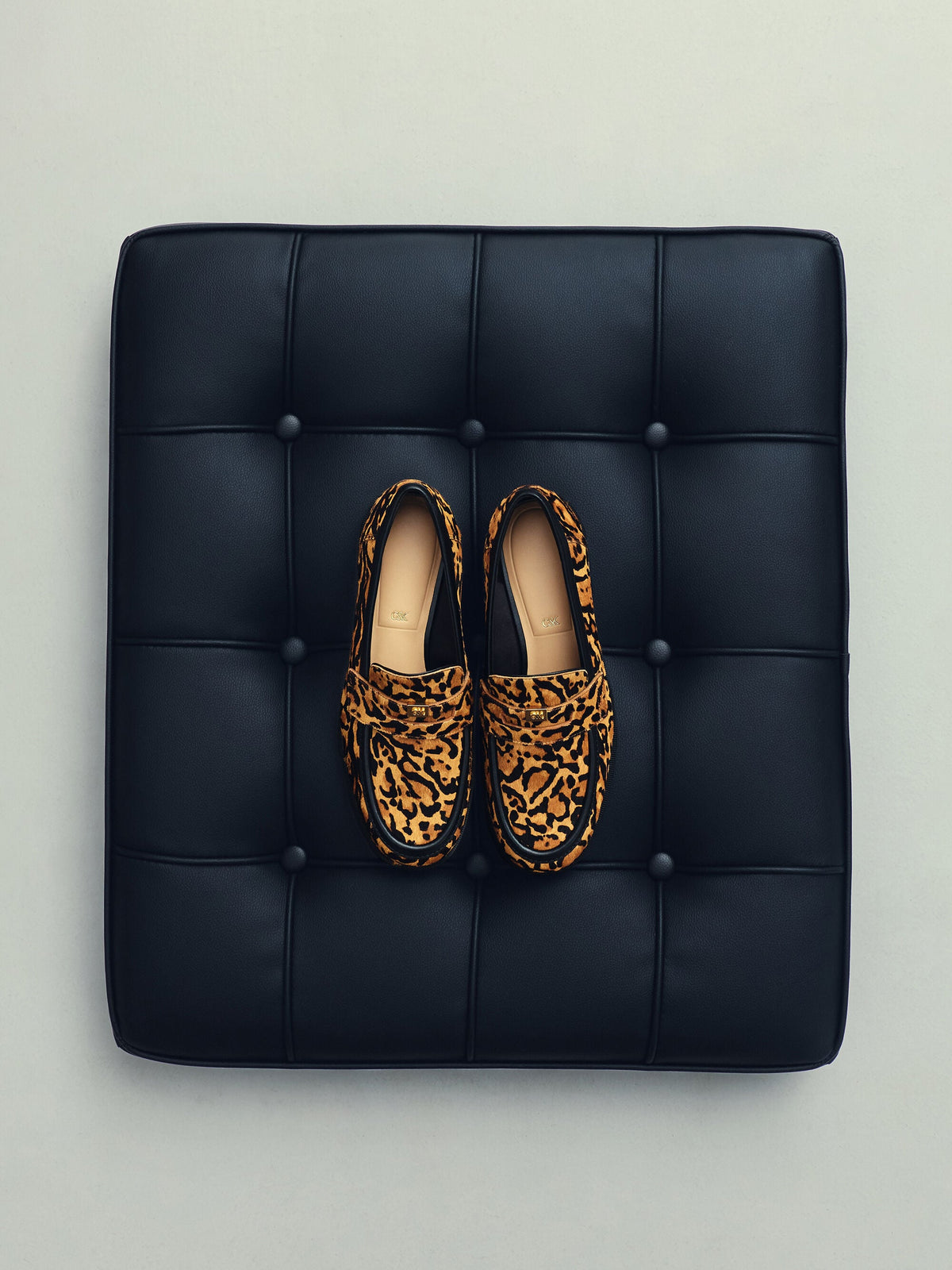 CHARLES & KEITH Popular / Georgina Calf Hair Leopard-Print Penny Loafers - Animal Print Brown