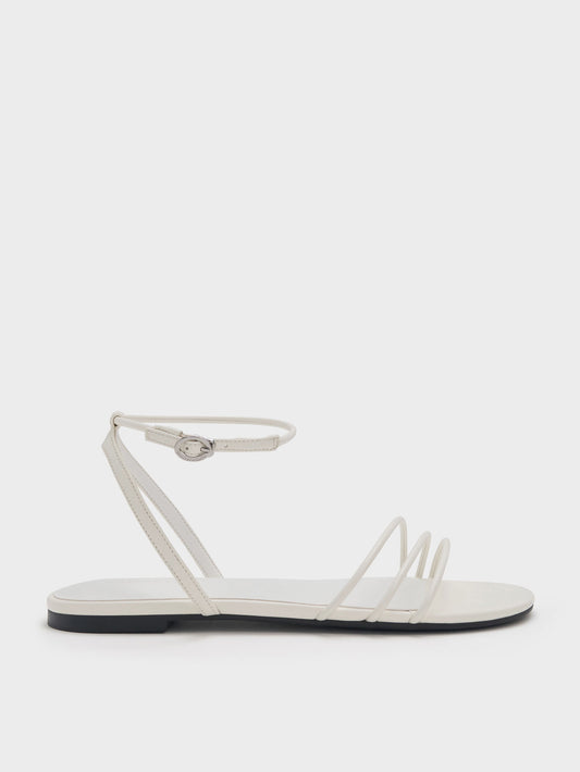 CHARLES & KEITH Featured / Triple-Strap Sandals - White