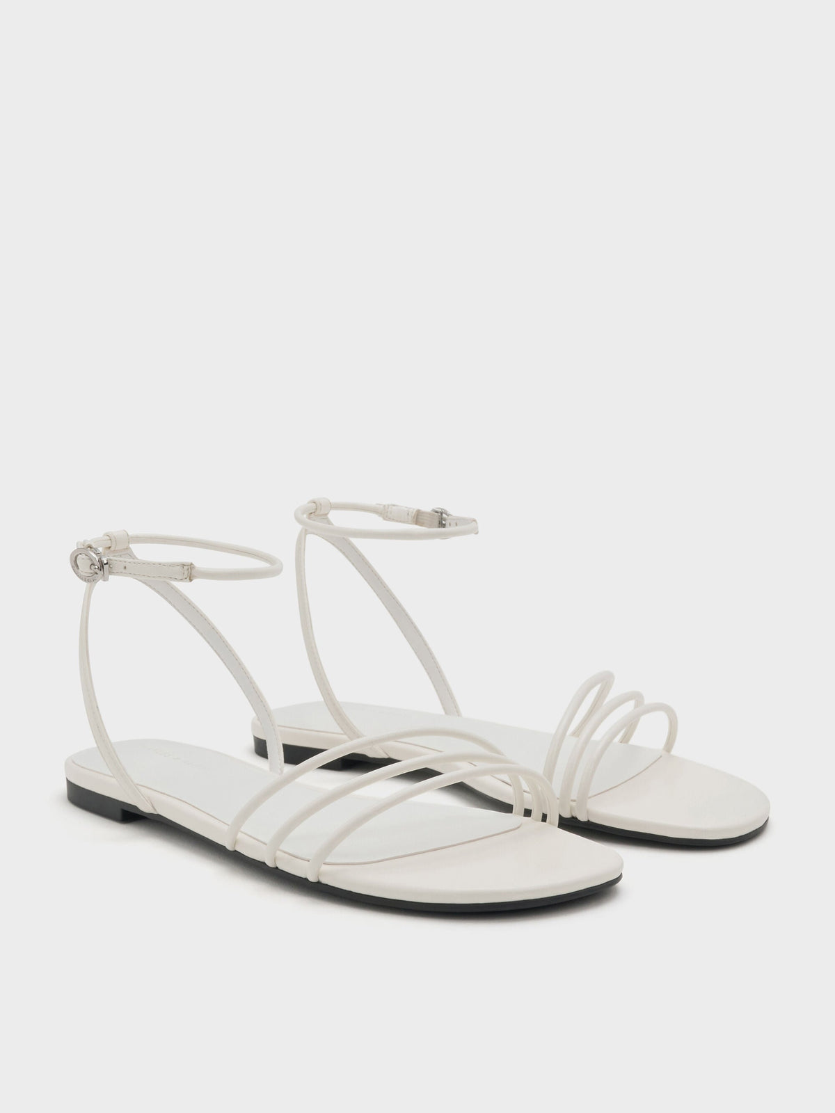 CHARLES & KEITH Featured / Triple-Strap Sandals - White