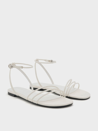 CHARLES & KEITH Featured / Triple-Strap Sandals - White
