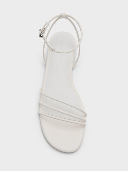 CHARLES & KEITH Featured / Triple-Strap Sandals - White