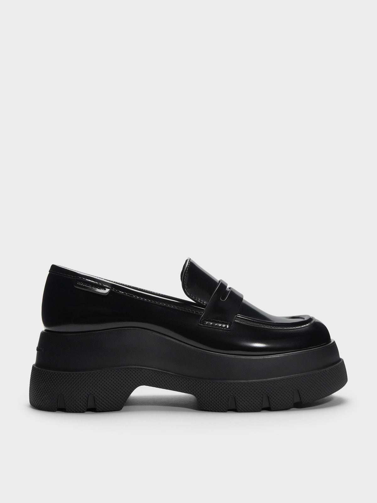 CHARLES & KEITH Everyday / Leoi Platform Penny Loafers - Black Box