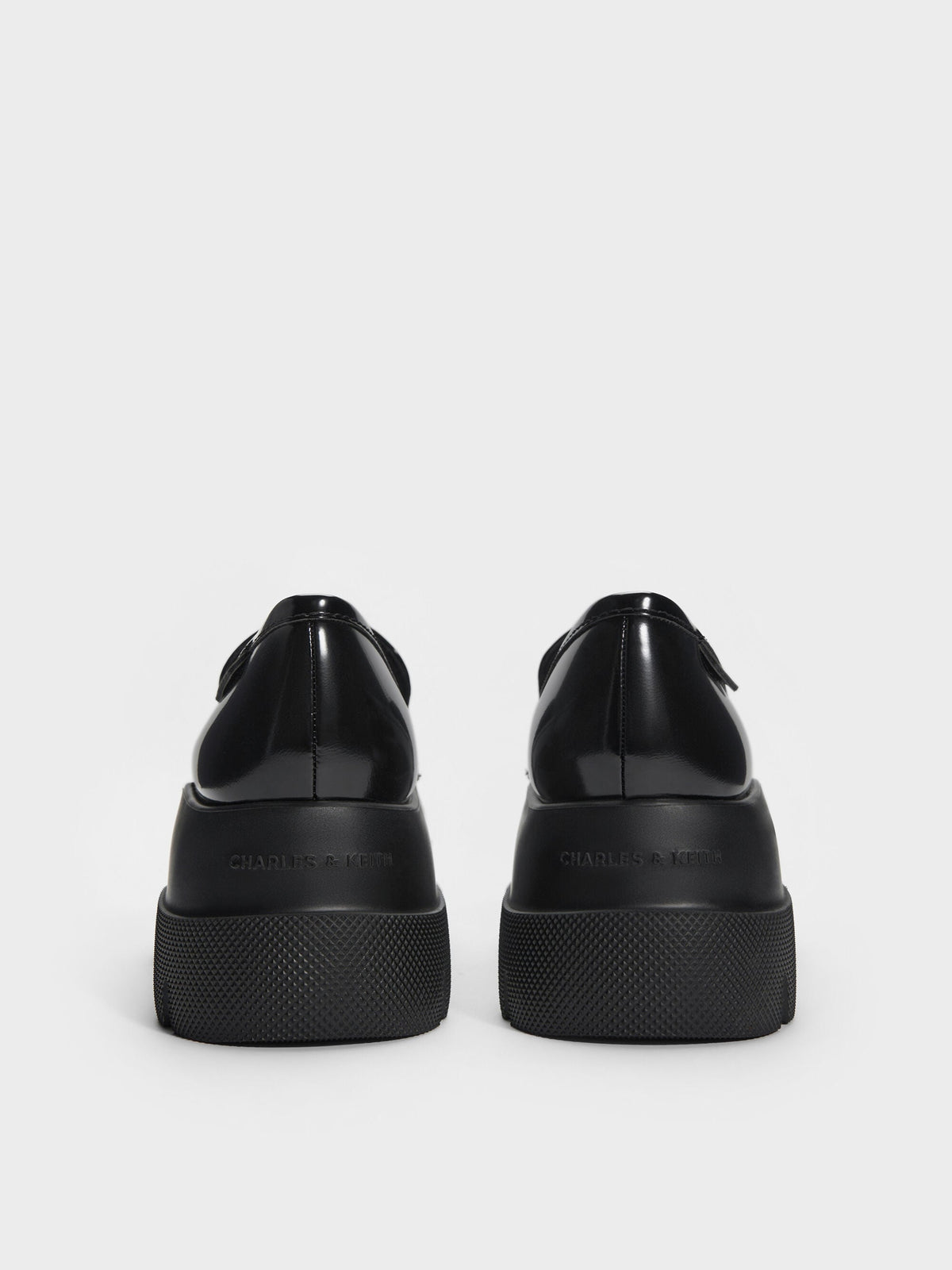 CHARLES & KEITH Everyday / Leoi Platform Penny Loafers - Black Box