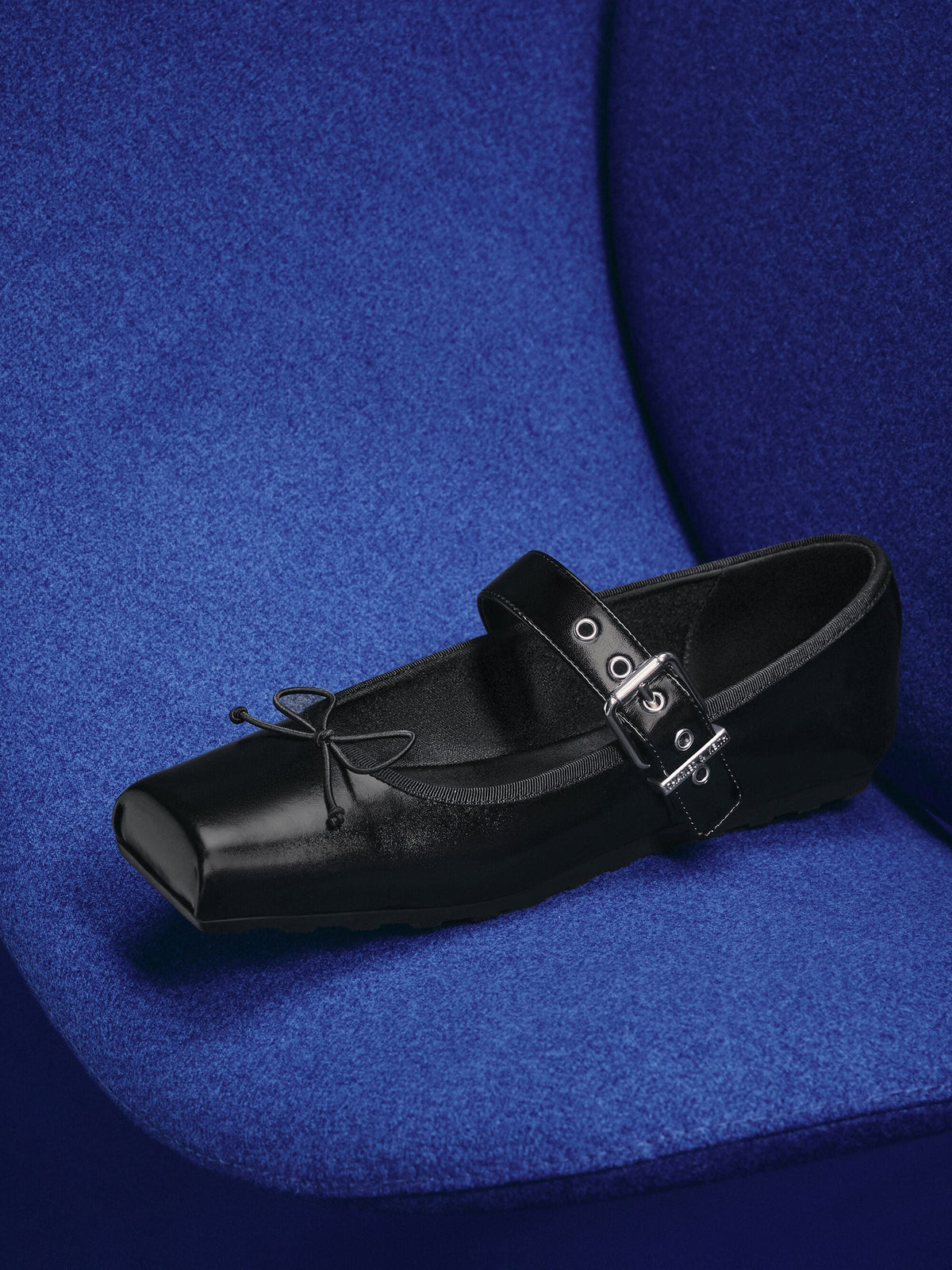 CHARLES & KEITH Everyday / Myler Bow Mary Janes - Black