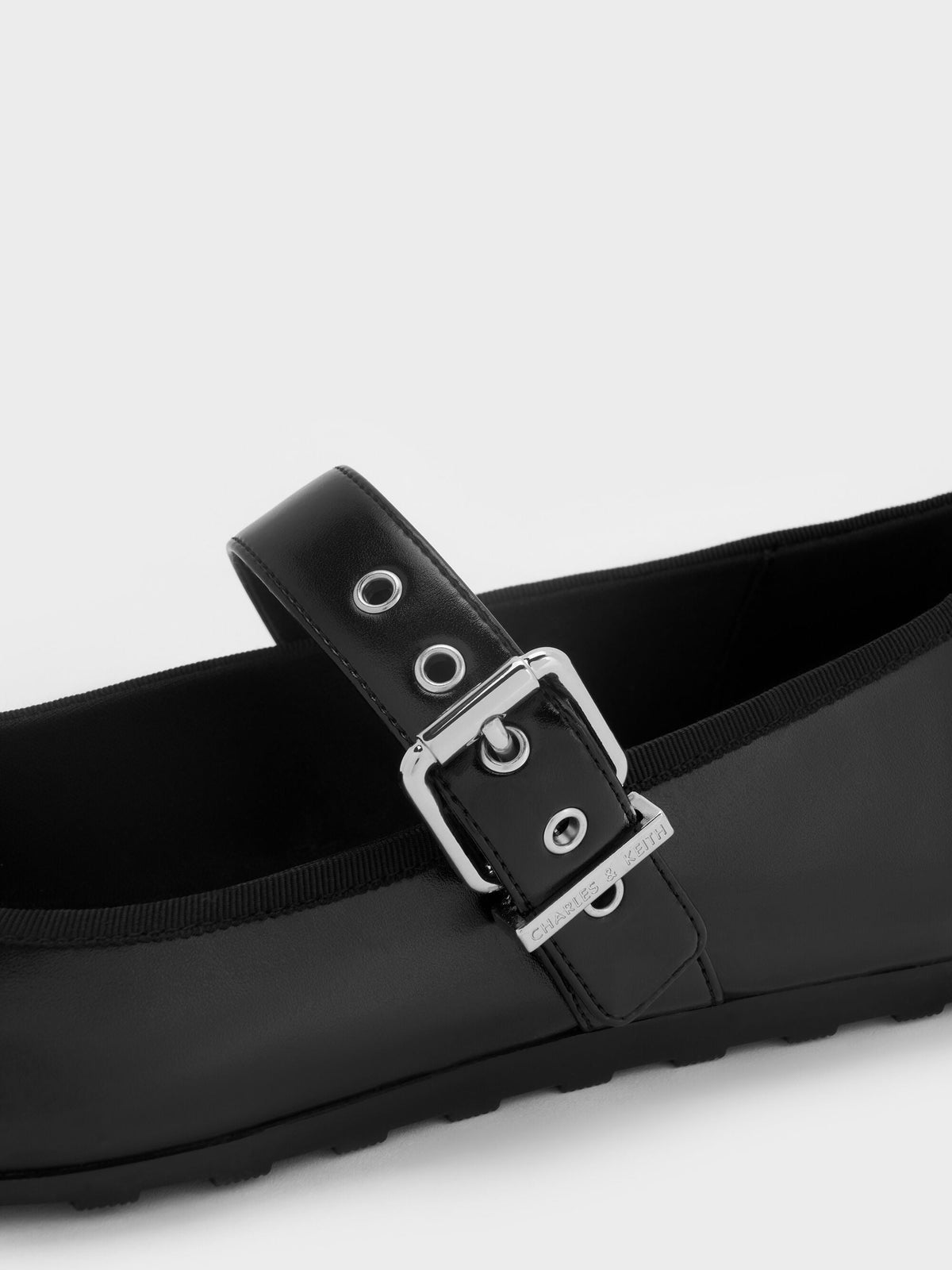 CHARLES & KEITH Everyday / Myler Bow Mary Janes - Black