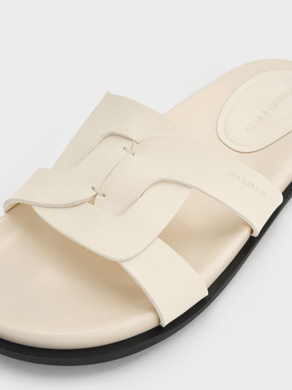 CHARLES & KEITH Exclusive / Fannie Interwoven Slide Sandals - Cream