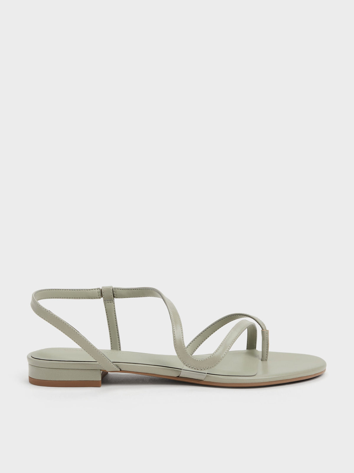 CHARLES & KEITH Customer Favorite / Arden Wavy Toe-Ring Sandals - Mint Green